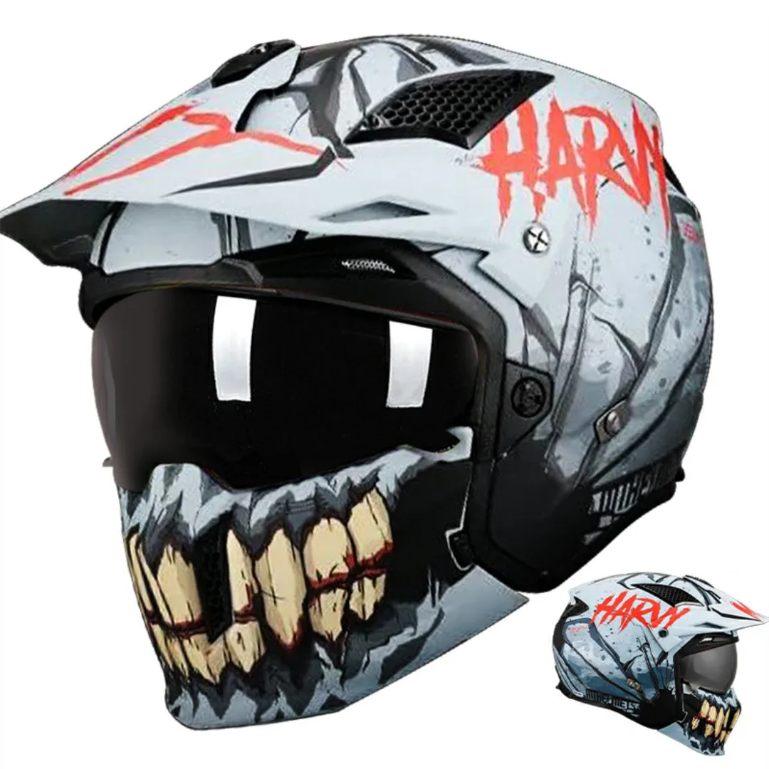 Cool MT Street fighter Full Face Helmet Motorcycle Modular Motocross DOT ECE Approved MT Personality  Changeable Moto Helmets