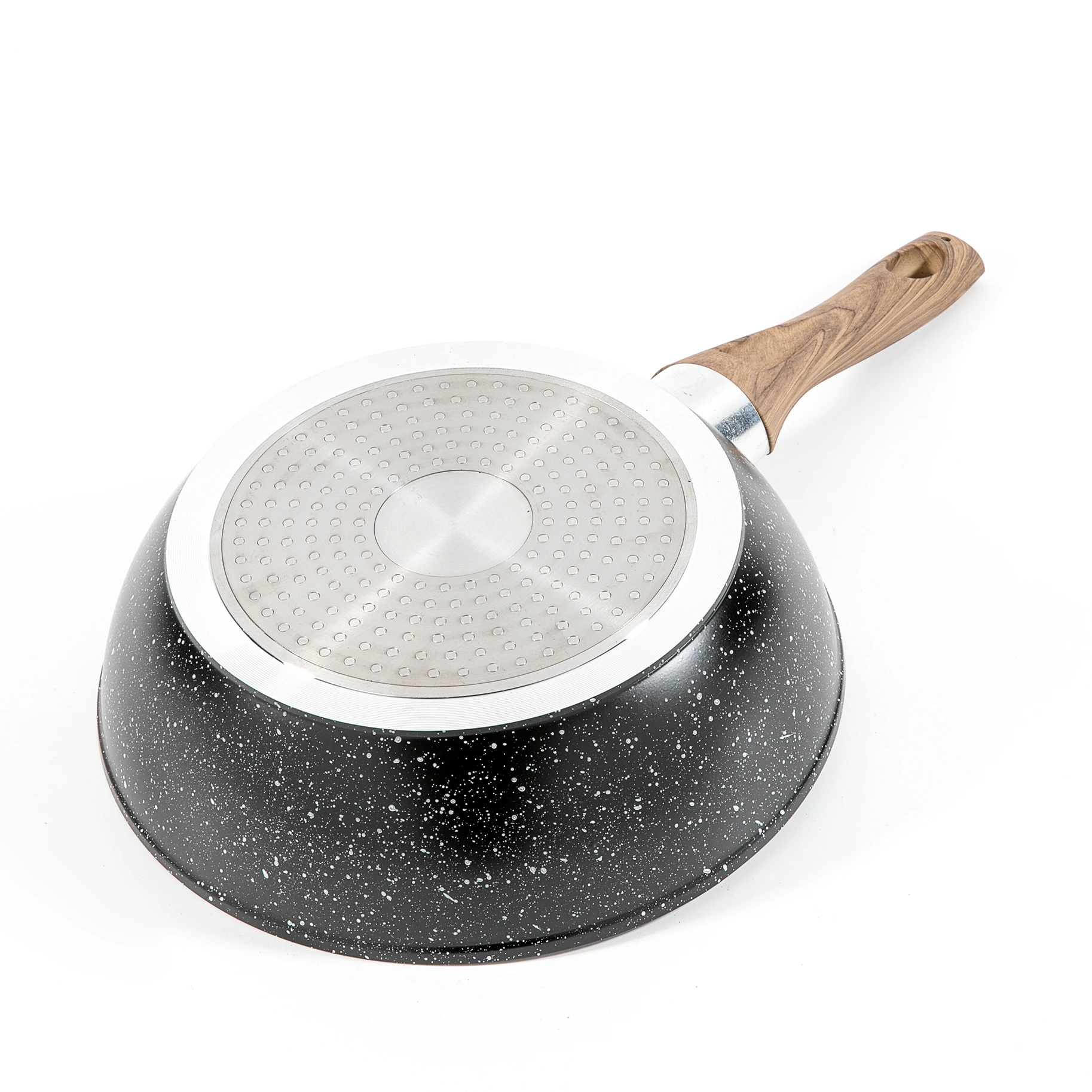 Marble Best Selling non stick Deep Fry Pan Kitchen Pan with Black Marble Nonstick Coating stone-coated deep fry pan