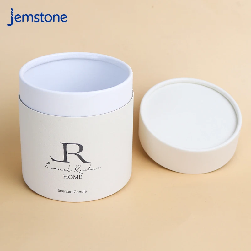 Factory Eco Round Box Handmade Soy Wax Luxury Candle Glass Jar Craft Paper Tubes Cardboard Paper Tubes Packaging Cylinder Box