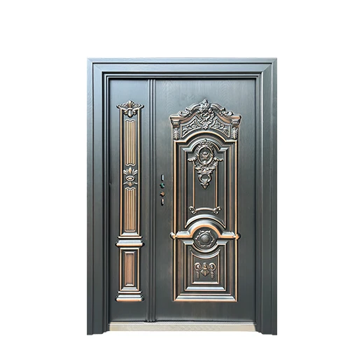Bowdeu Factory Luxury design China Top Manufacturer zinc alloy imitate cast aluminum door alloy safety door for sale