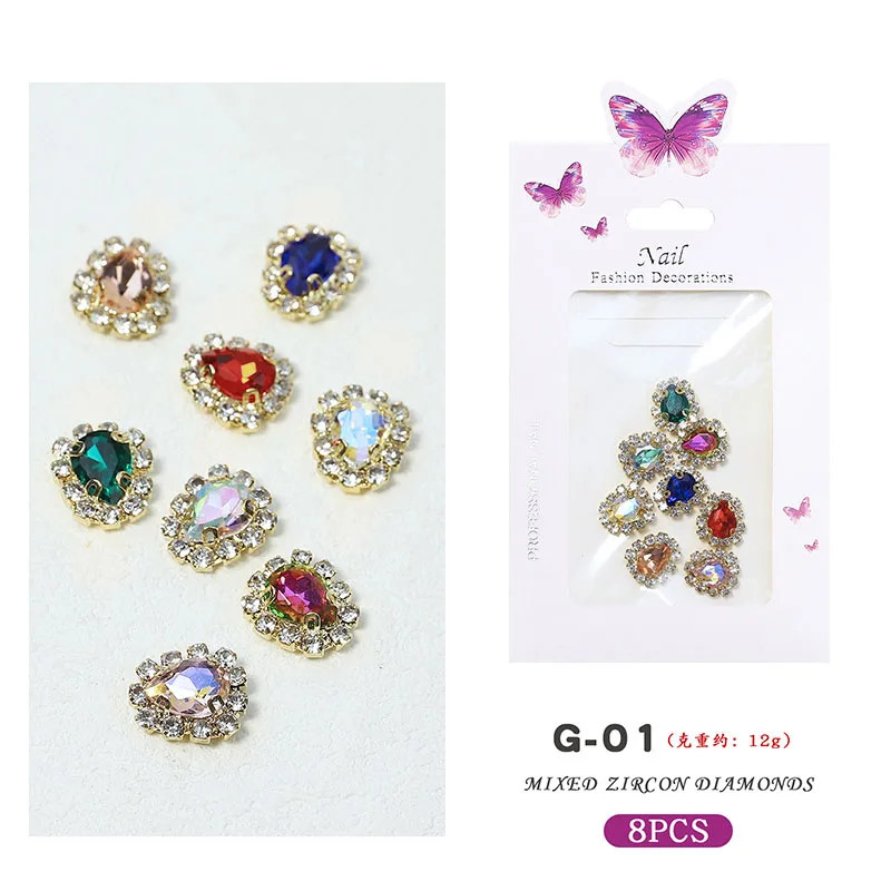 Wholesale Nail Jewelry Charms Accessories Art Nail Rhinestone For Decoration Press On Nails