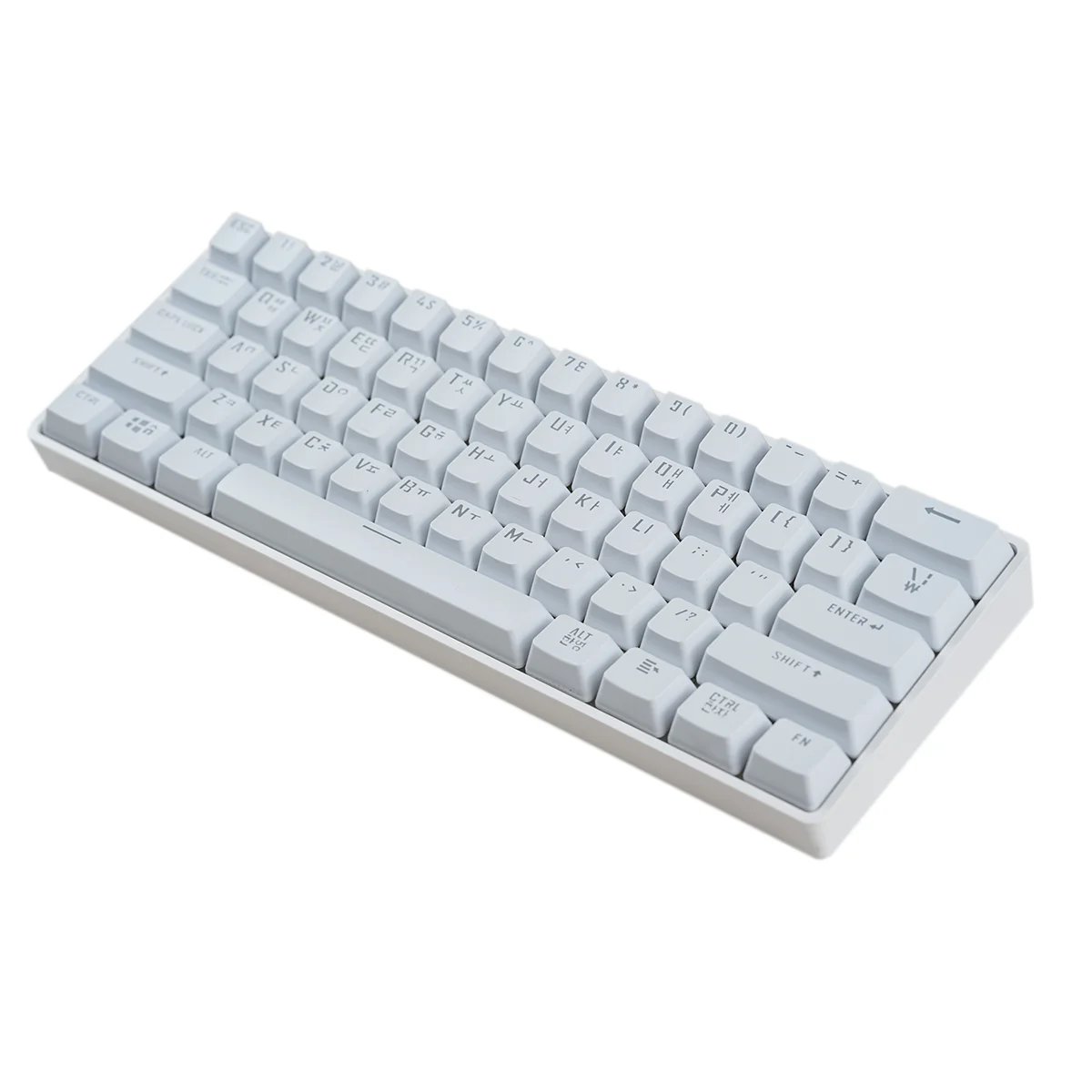 MATHEW TECH MK61 60% Mechanical Keyboard Cyrillic, 2.4Ghz/Bluetooth/Wired, Mini Keyboard 61 Keys Russian Language with Software