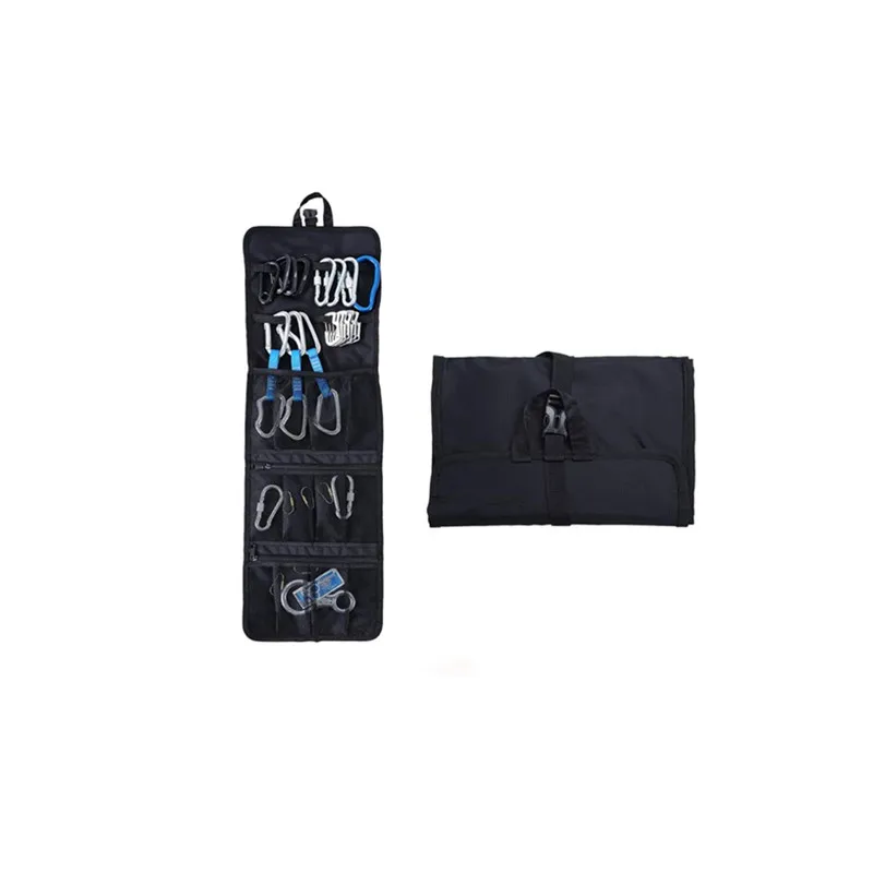 Rock Climbing Gear Storage Bag Waterproof Roll Up D-Ring Climbing Hanging Tool Equipment Gear Carabiner Organizer  bag