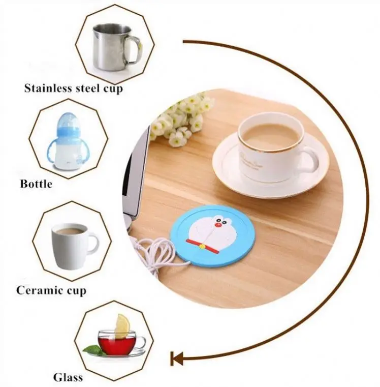 Wholesale Auto Coffee Mug Warmer Smart Constant Temperature 55 Silicone USB Coffee Cup Warmer