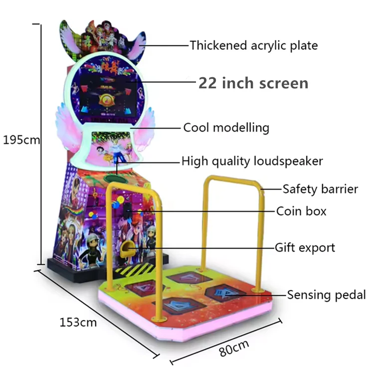 Low Price Indoor Coin Operated Dance Machine Pump It up Just Dancing Arcade Game Machine for Sale