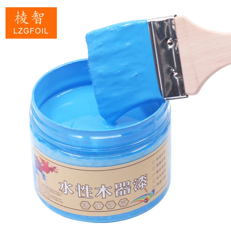 250g Medium Blue Color Water-based Wood Paint for Rubber Coating Ceramic Fabric Wall Water-proof Acrylic Paint