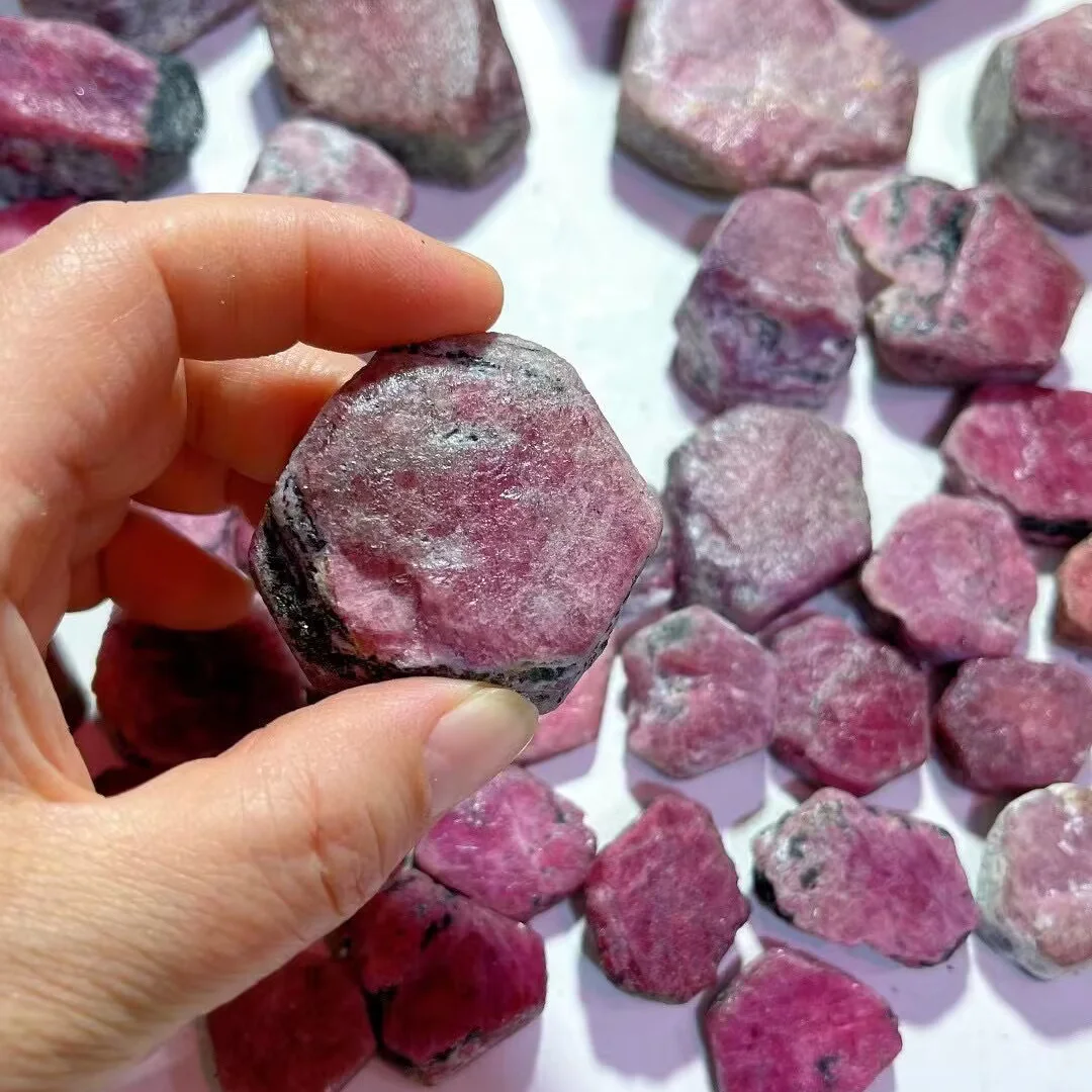 Natural Rough Red Ruby crystal unpolished stone raw
