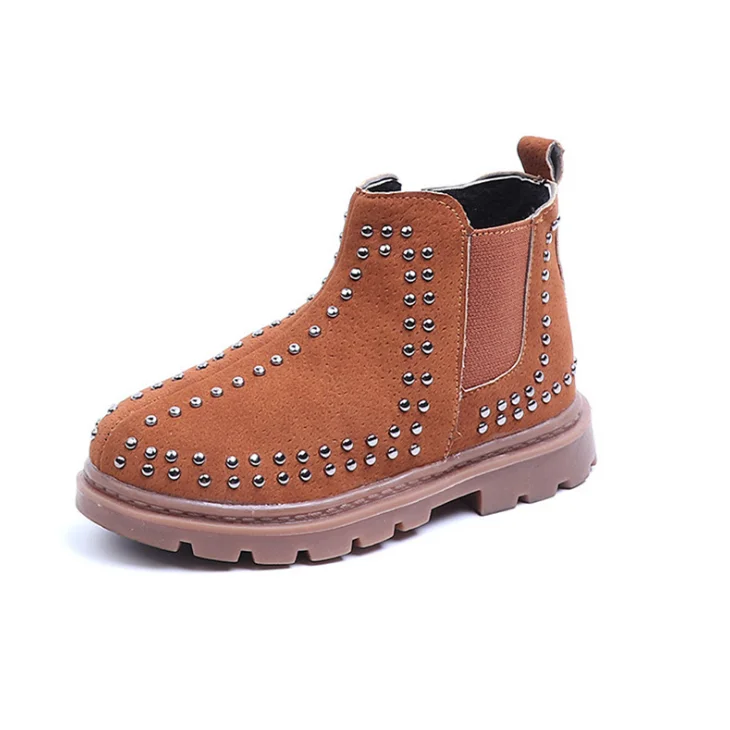 
YY10119S British style rivet decoration new design fashion warm baby toddler non slip boots 