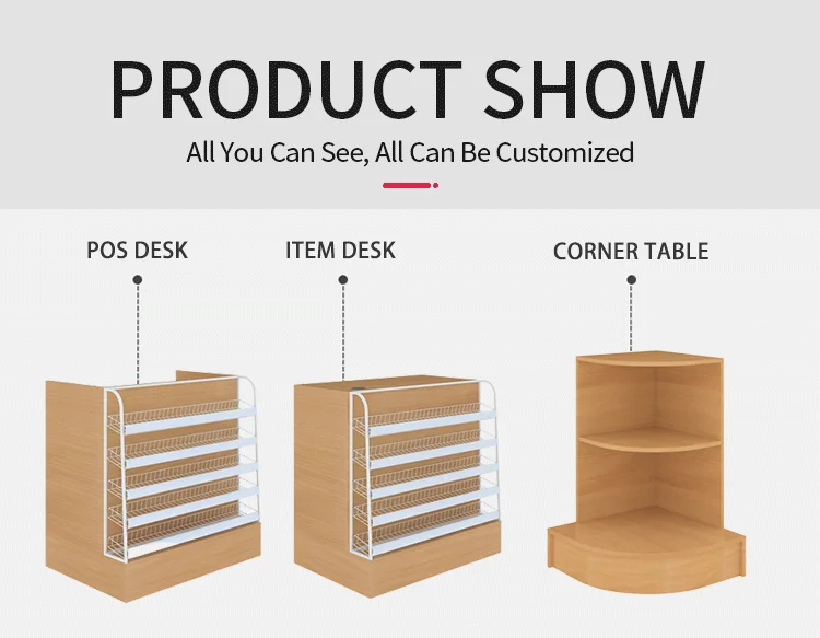 Meicheng Supermarket Checkout Systems Cashier Counter Display Store Counter Checkout