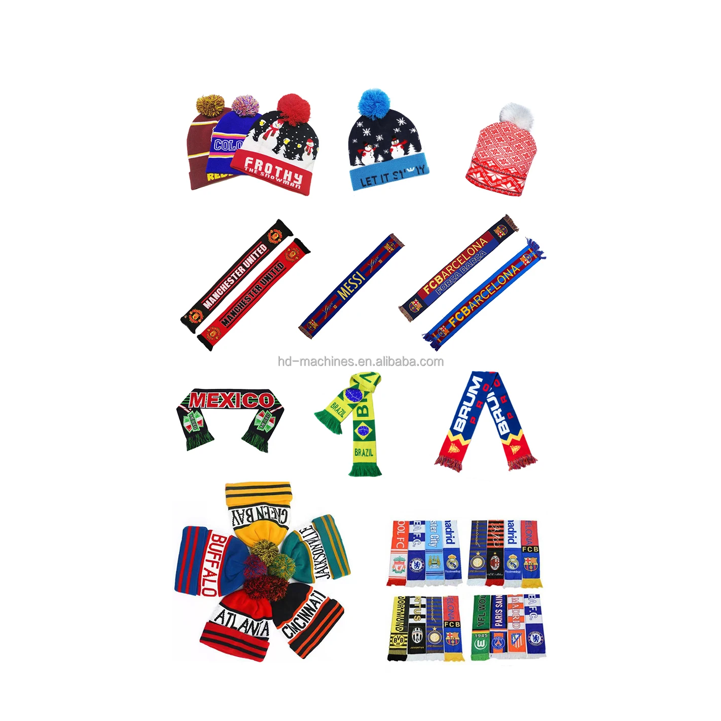 2025 HD brand high speed jacquard scarf hat knitting machine