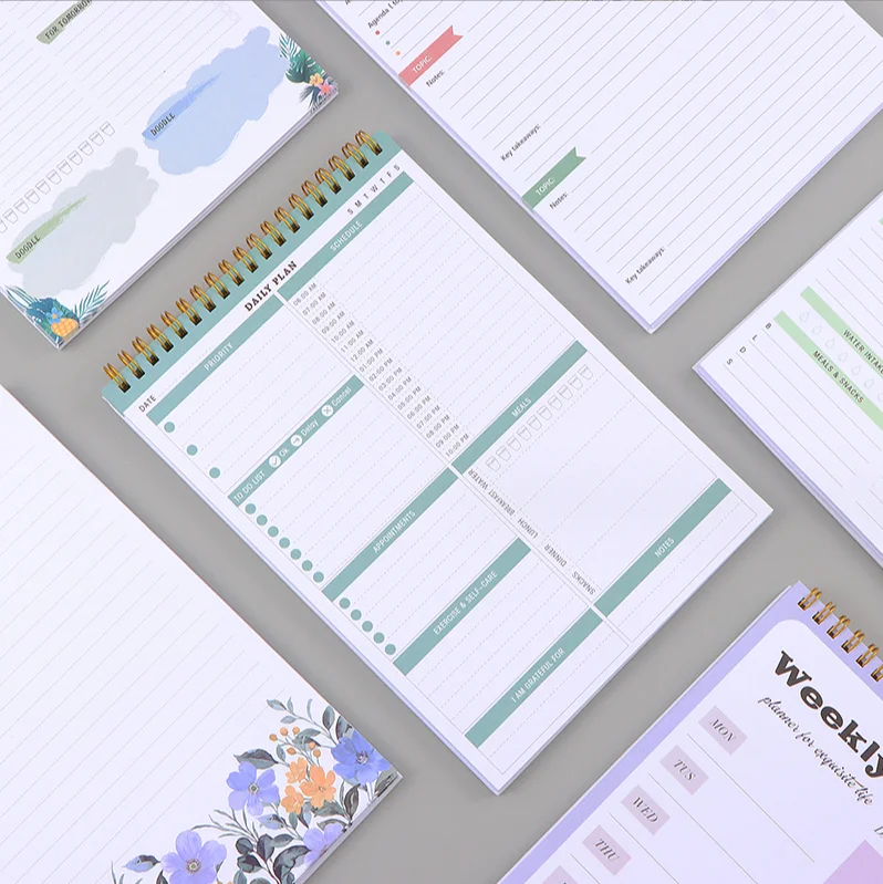 Customized Coil A5 B5 Daily Planner Notebook Time Management To-Do List Notebook