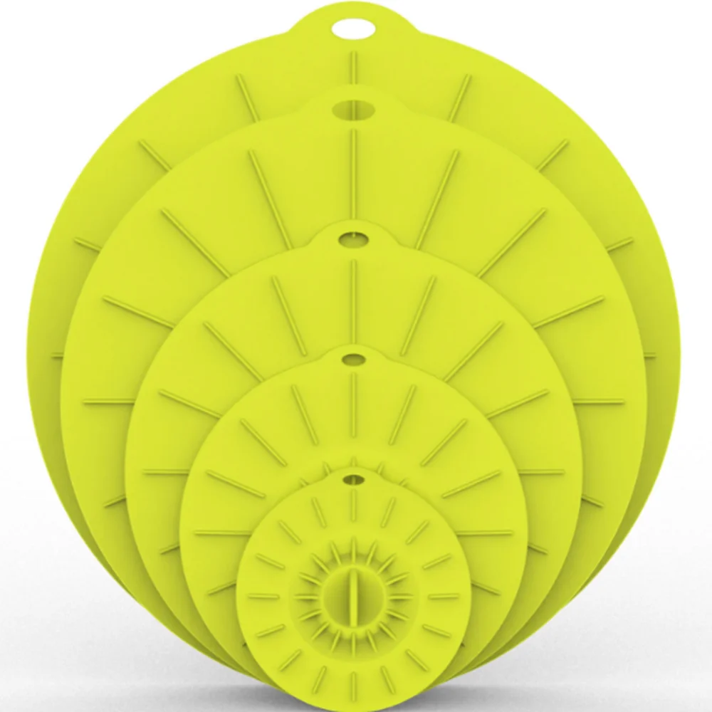 BPA free  Microwave Reusable Silicone Lid  5pcs food fresh Silicone Cover Silicone Stretch Cover For Bowl Pot