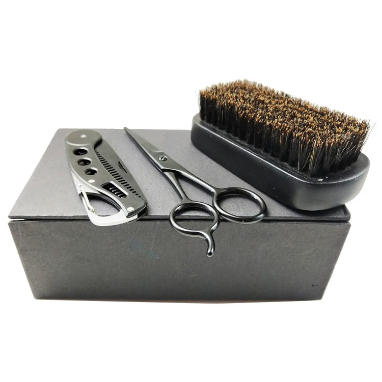 High quality private label men grooming kit beard care gift set with beard oil balm