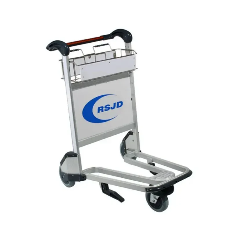 3 Wheel Airport Aircraft Luggage Trolley With Brake