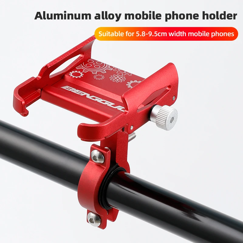 Aluminum Bicycle Phone Holder For Phone 3.5-6.2 inch Adjustable Support GPS Bike Phone Stand Mount Bracket