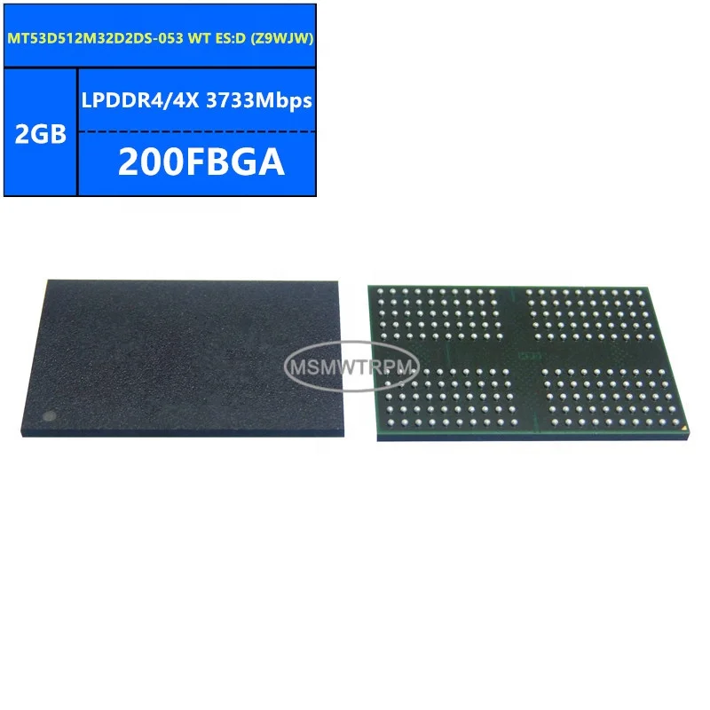 MT53D512M32D2DS-053 mt ES:D Z9WJW LPDDR4/4x2 ГБ 3733 Мбит/с 200FBGA DDR SDRAM микросхема памяти IC интегральные схемы электронные
