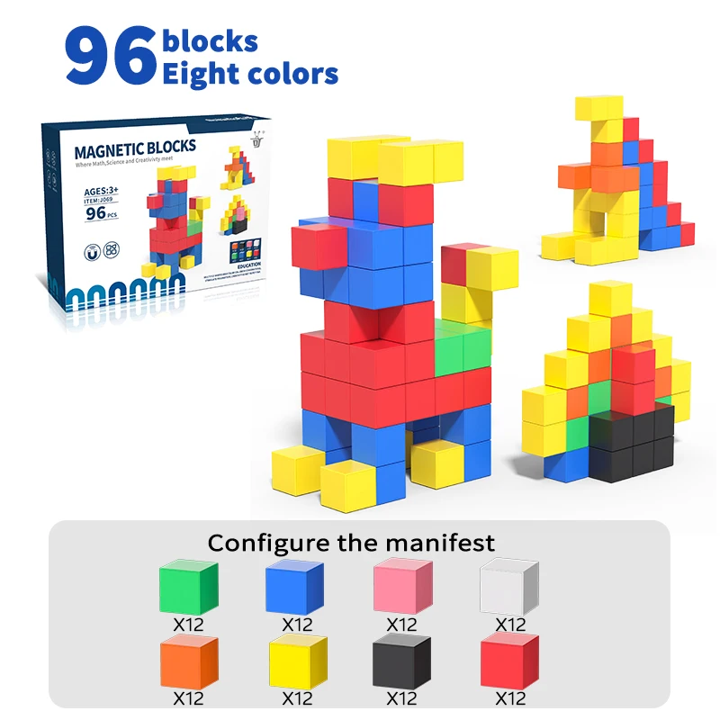 Magnetic Blocks Toddler Toys for 3 4 5 Year Old Boys Girls Stem Preschool Learning Sensory Toys and Gifts for Kids Magnet Toy