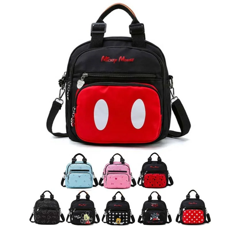 multifunction cute cartoon print zipper shoulder nappy diaper backpack bag small mickey diaper bags