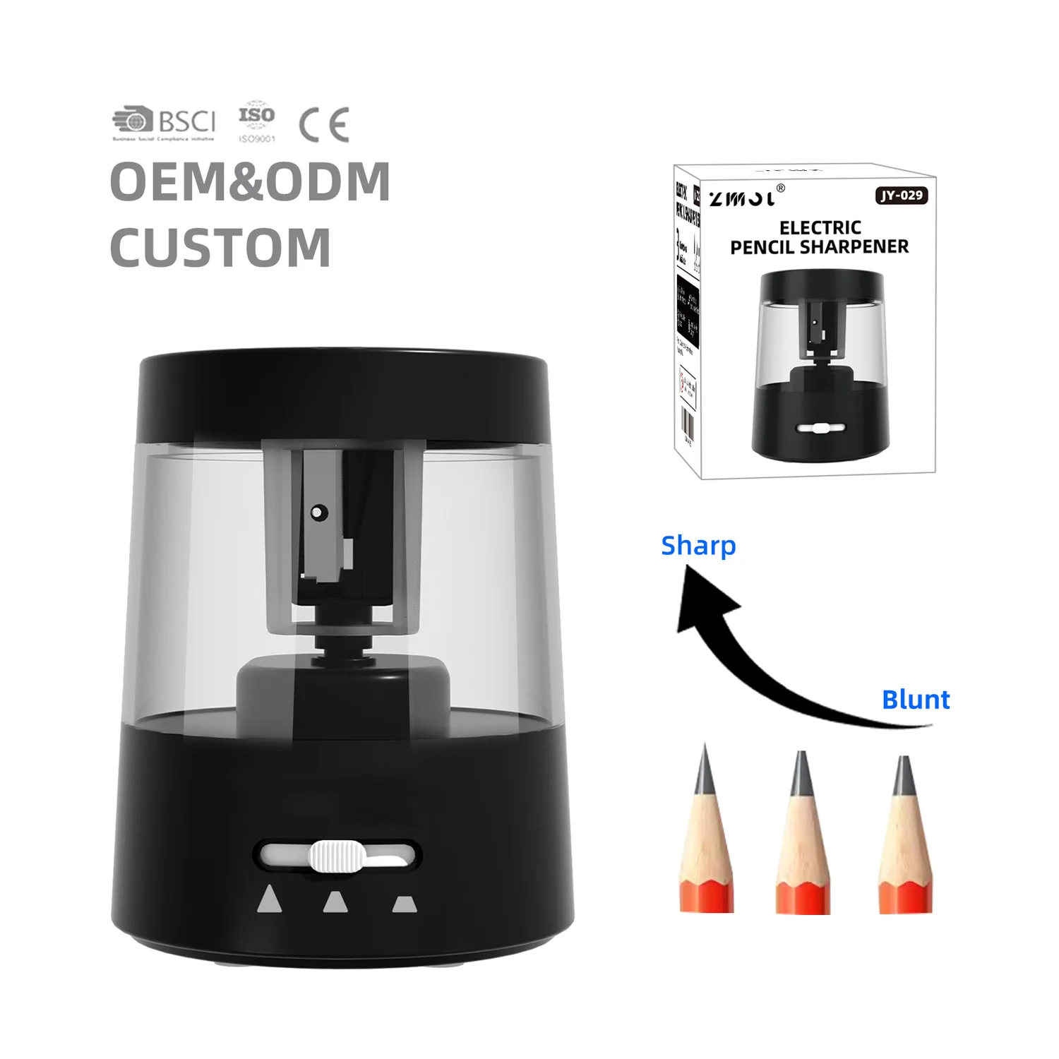 ZONGMAO Latest Automatic Electric Pencil Sharpener Tungsten Steel Blade for Home School Office or Gift Purpose