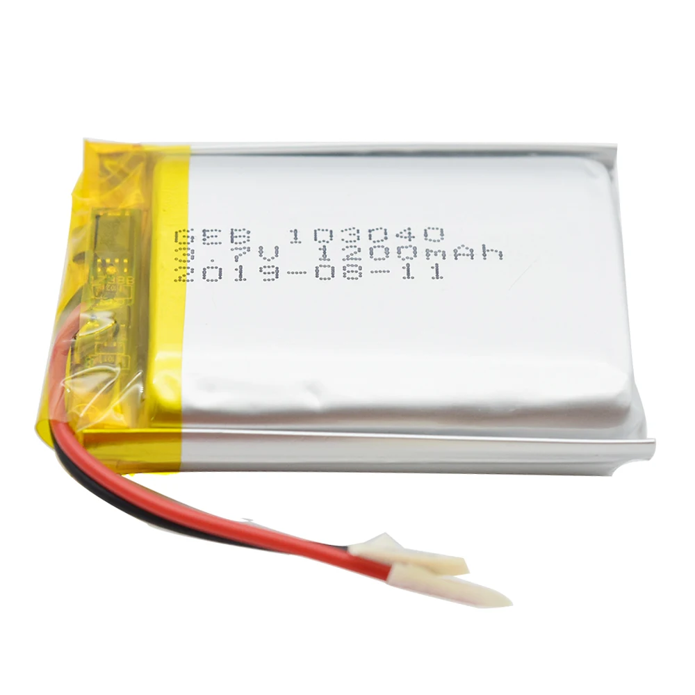 Customize Ultra-thin lithium 063450 603450 503759 103040 3.7v 7.4v 1200mah rechargeable polymer li ion battery