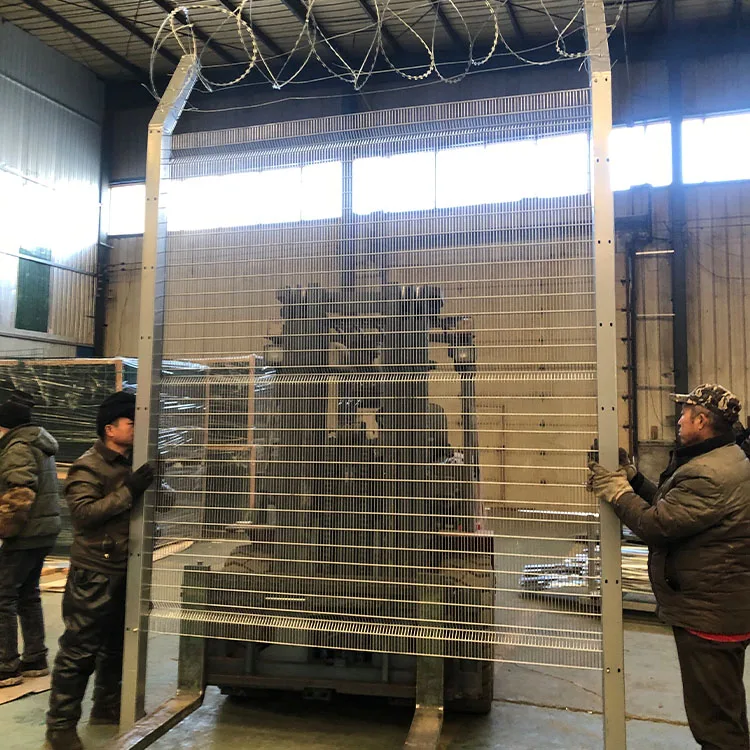 358 Anti-Climb Security Fence with Barbed Nail Wire Powder Coated Metal Frame for Farm & Driveway Gates