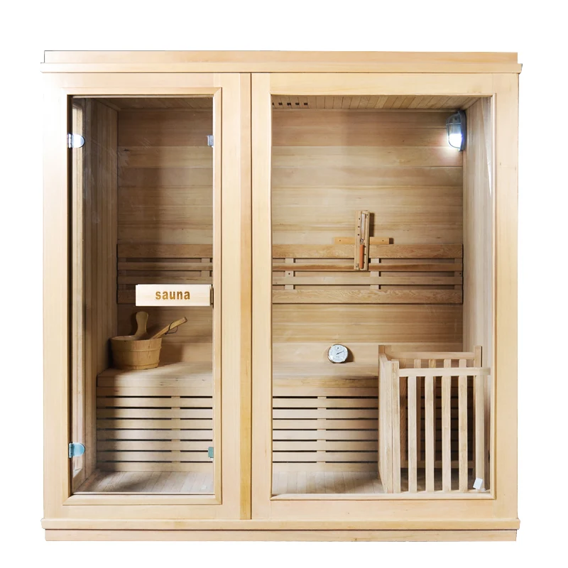 Sauna Manufacturer Traditional Dry Indoor Finnish Cedar 4 Person Room for Sale
