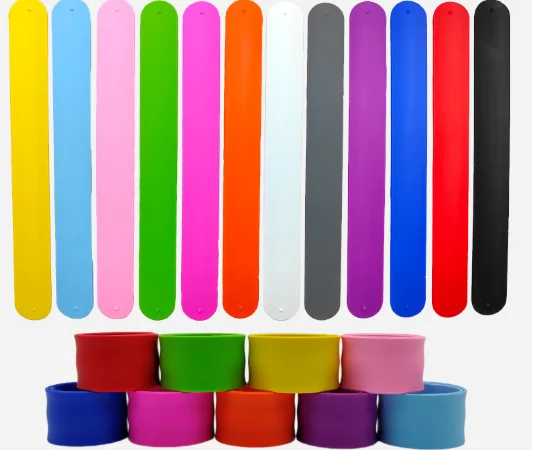 Stock Sports Advertising Campaign Gift Bracelet Solid Color Simple Superhero Ruler Wristband Silicone Snapping Circle