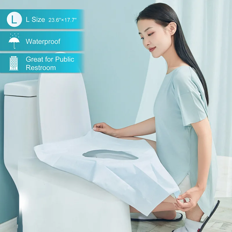 Disposable toilet seat paper 10pcs/bags soft non-slip environmentally friendly elastic non-woven toilet seat cover