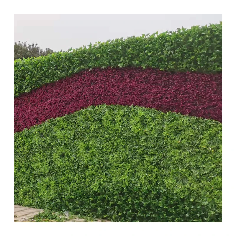 P7 Plastic Foliage Green Wall Boxwood Hedge Panel Artificial Plant Grass Wall for Vertical Garden Decor