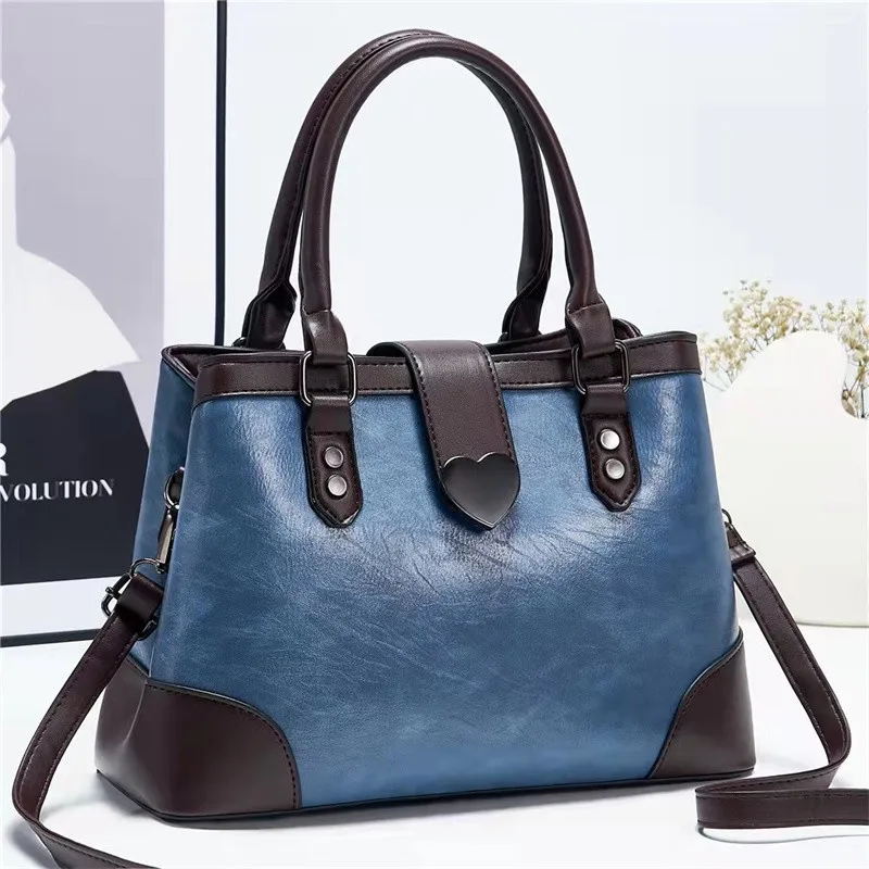 Large capacity messenger bag 2022 new trendy fashion PU leather big bag PU leather shoulder handbag
