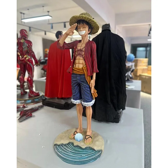 Popular New Design Sitting Treasure Luffy Statue One Piece Figure Life Size Luffy Statue Resin Luffy Statue For Collection