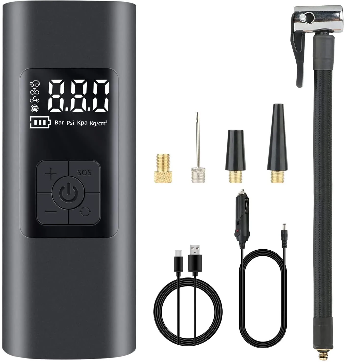 12V Digital Display Car Tire Inflator Car Compressor Smart Inflation with Memory function