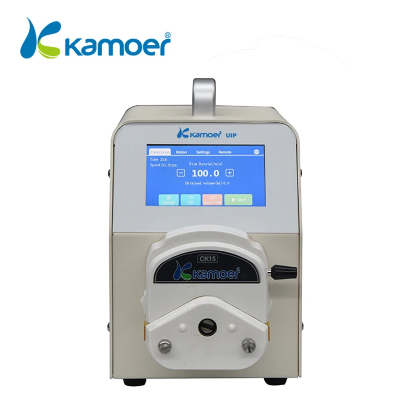 Kamoer UIP LCD display touch screen control high flow rate 3 operating modes servo motor Precision peristaltic pump