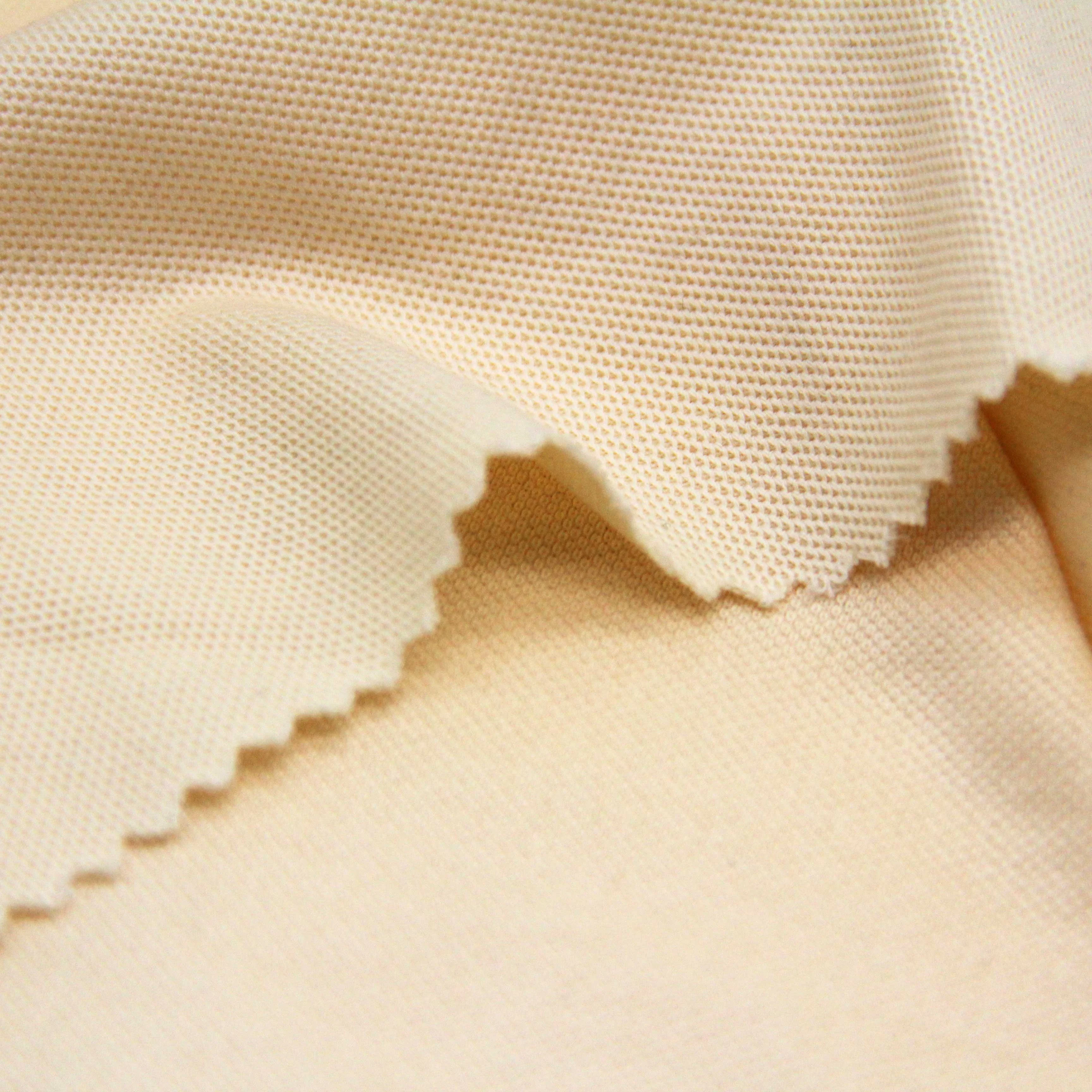 Polo Shirt Material High Quality Pique Fabric 220gsm Knitted Cotton Poly Fabric For Wholesale