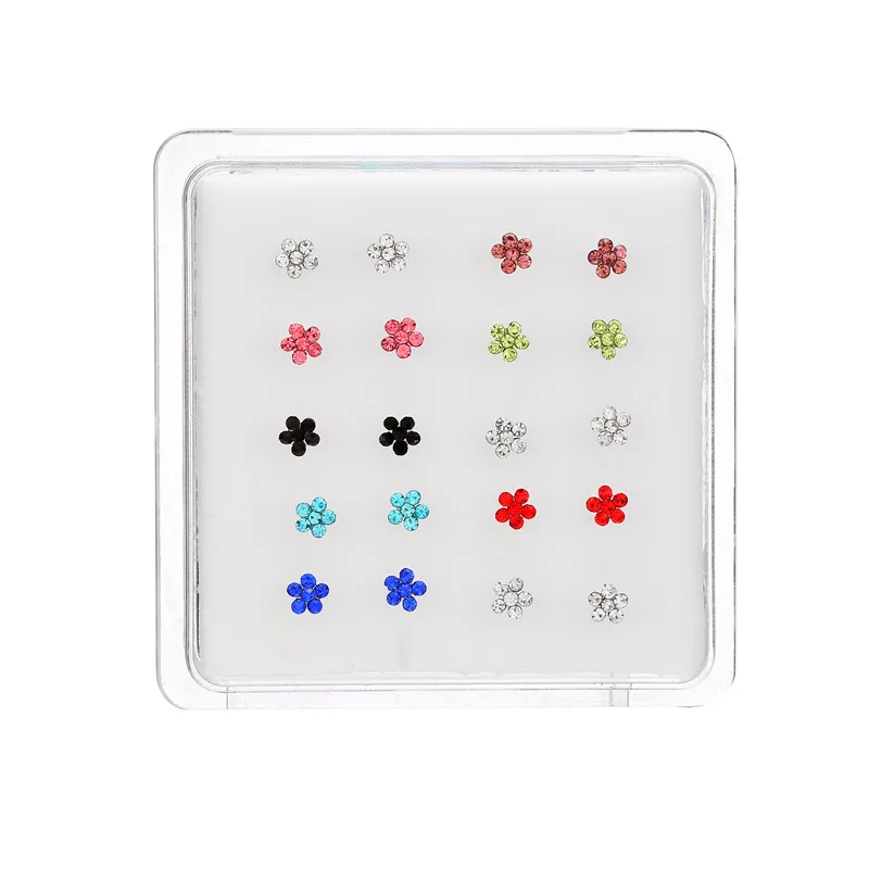 Женские серьги-гвоздики в виде цветка сливы, из серебра 925 пробы