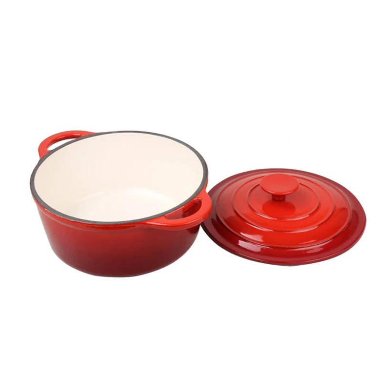 Kitchenware Deep Enamel Cast Iron Casserole Stewed Cooking Pot Kitchenware Cookware Dutch Oven With Lid