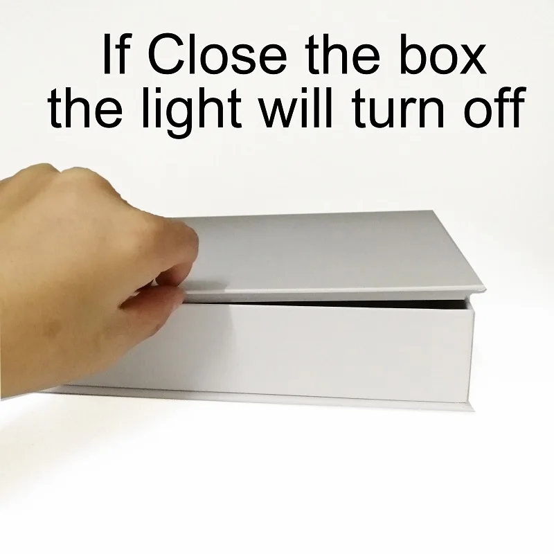 Hot Sale Christmas and Birthday Cardboard Gift Packaging Box Led Light Gift Paper Box with Mirror