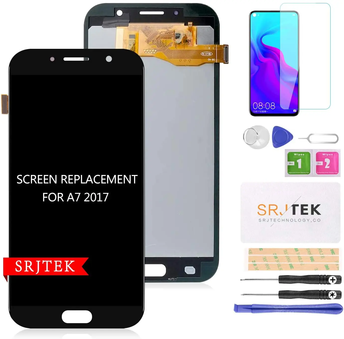 Super AMOLED Phones Display For Samsung Galaxy A7 2017 A720 A720F A720M LCDs Touch Screen Digitizer Assembly LCD Display