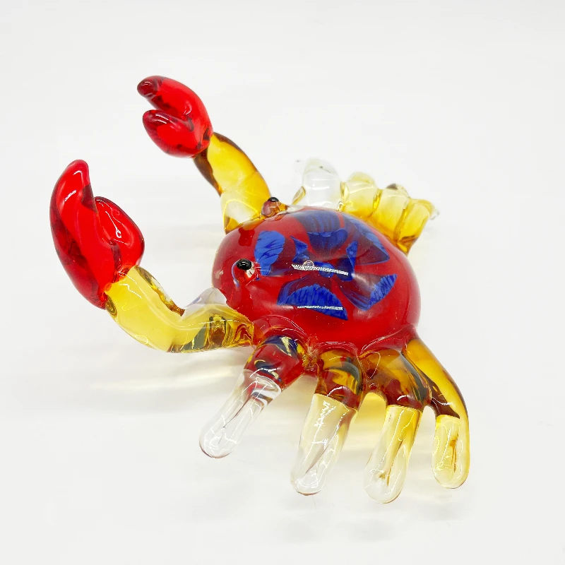 Cute Handmade Glass Blowing Hermit Crab Glass Art Sculpture