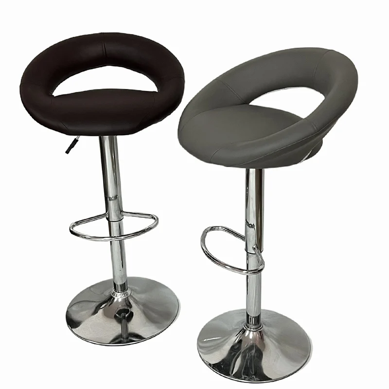 Barstool Modern Moon  Leather Adjustable Hydraulic Lift 360 Rotating Commercial Swivel Barstools