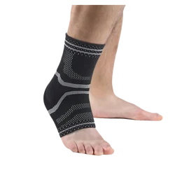 Factory Supplier Open Toe Thick Silicone Gel Support Plantar Fasciitis Knit Ankle Sleeve