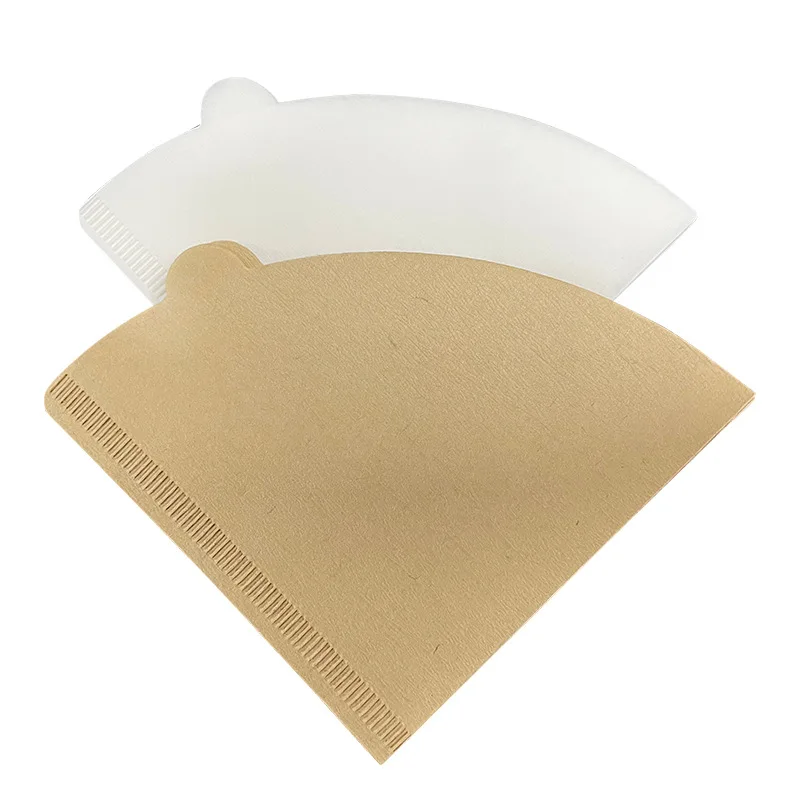 best selling coffee filters 100 Count 1-2 Cups v60 cone paper filters brown natural