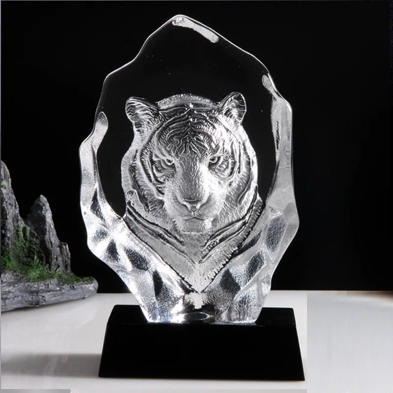 Crystal trophy medal custom iceberg animal wolf lion horse head tiger war wolf head wolf award annual award lettering
