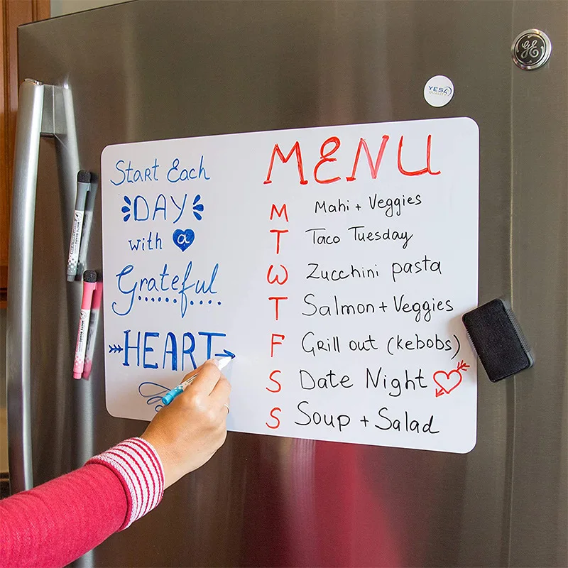 Popular Fridge Magnetic Whiteboard  Set Weekly Planner White Board Dry Erase Magnetic Whiteboard Set