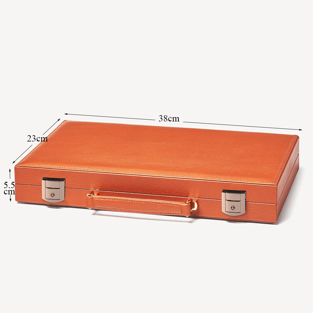 Quickly delivery directly manufacturer wholesale high quality leather board backgammon luxury game set