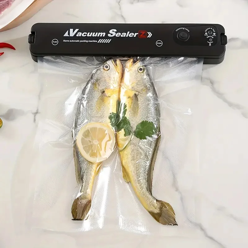 Handheld Vacuum Sealer With Built-in Cutter And Bpa Free Vacuum Bags For Food Packaging And Sous Vide Cooking