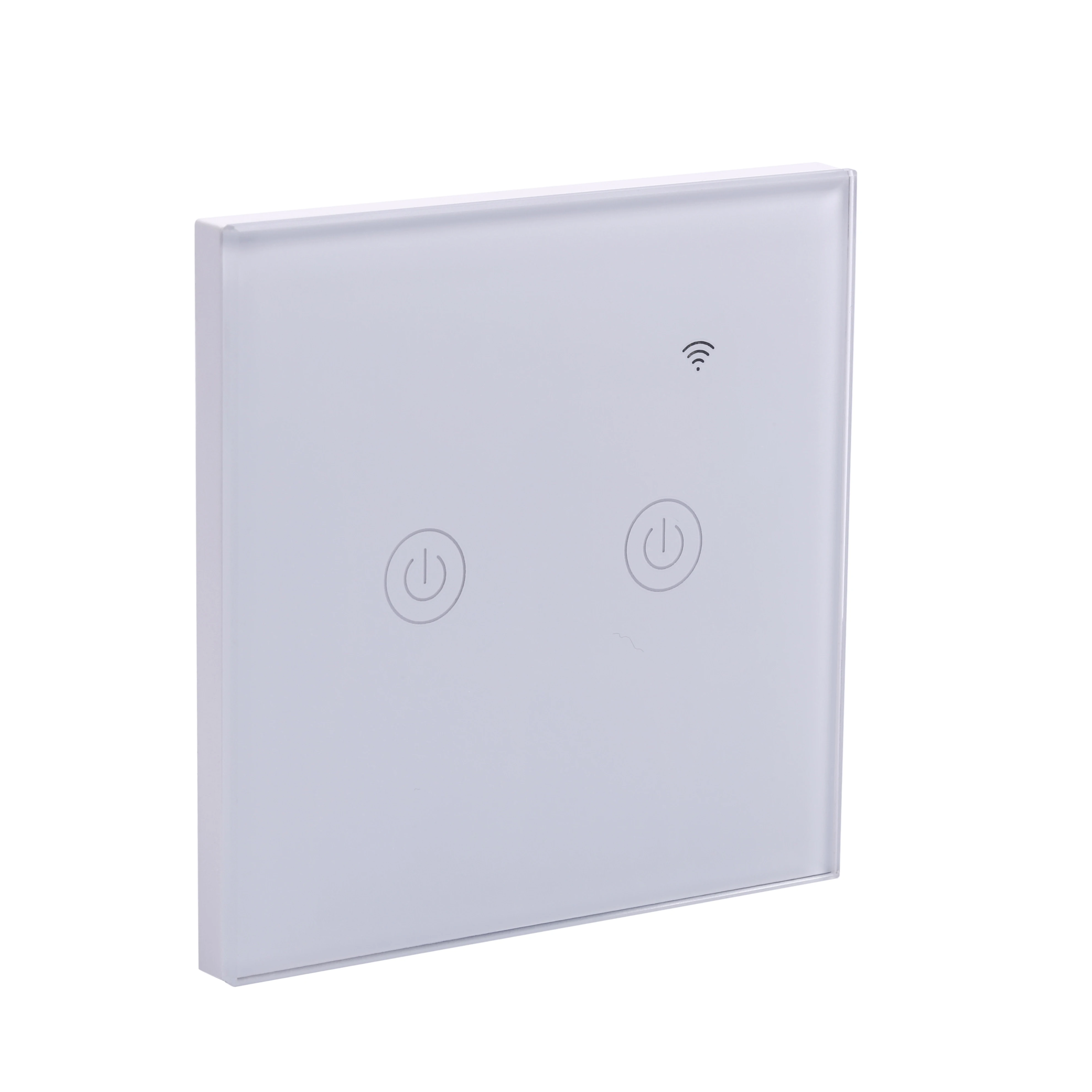 Tuya light 2 Gang 2000W smart life home light wall touch switch wifi uk glass panels wifi switch controller