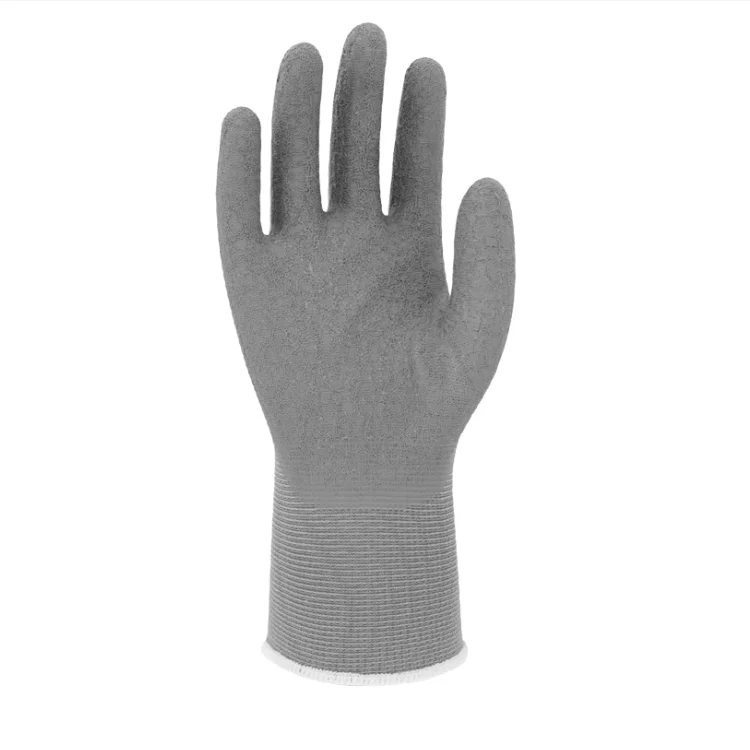 S/M/L/XL protection knitting latex coating gloves grey texture Basic universal labor protection gloves mitten