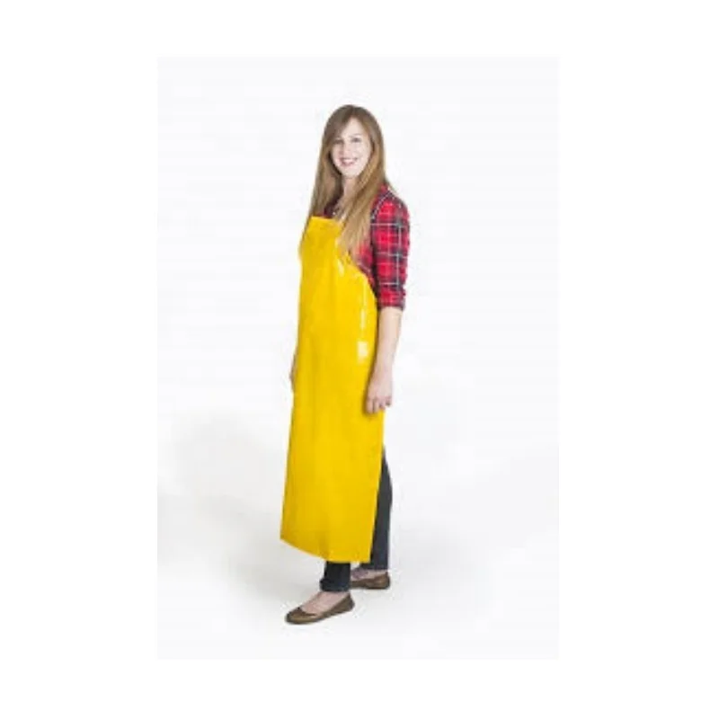 Chemical Use Yellow  Pvc Apron Custom Logo Plastic Waterproof Kitchen Apron Pvc Chef Apron