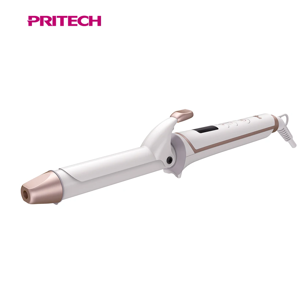 Щипцы для завивки волос PRITECH с 6 настройками температуры, автоматическое отключение, вращающиеся щипцы для завивки волос с керамическим покрытием и ЖК-дисплеем